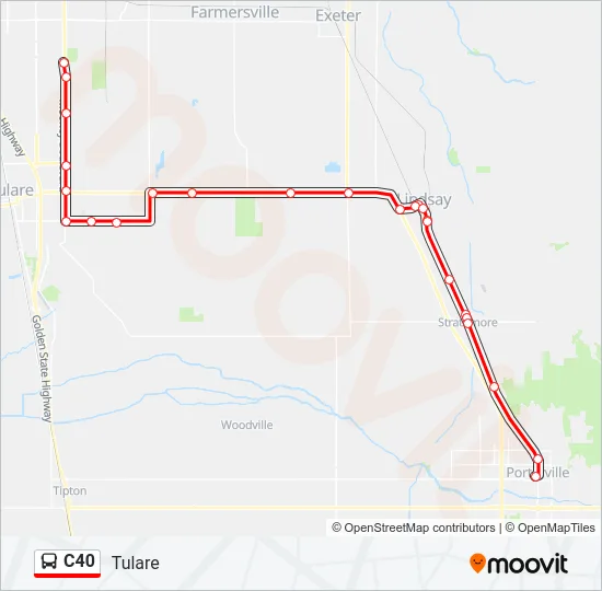 Mapa de C40 de autobús