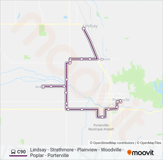 C90 Bus Line Map