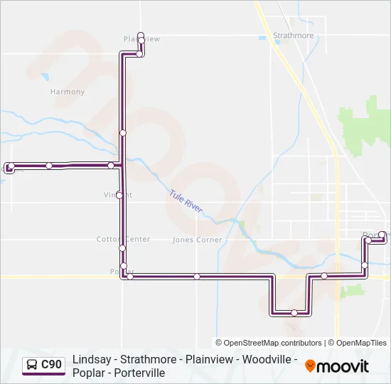 C90 Bus Line Map