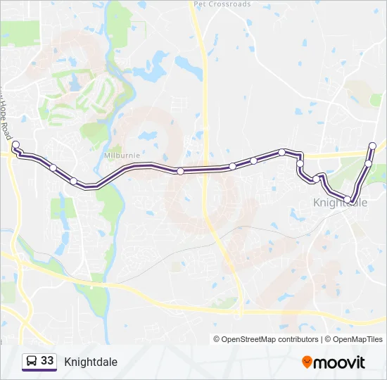 33 Bus Line Map