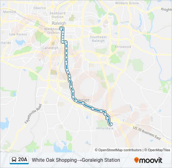 20A Bus Line Map