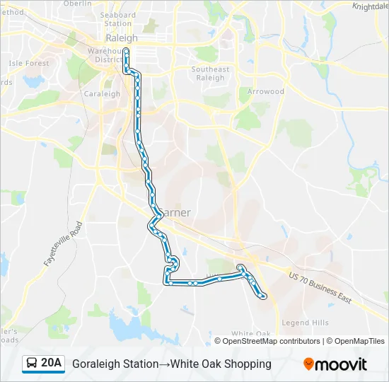 20A Bus Line Map