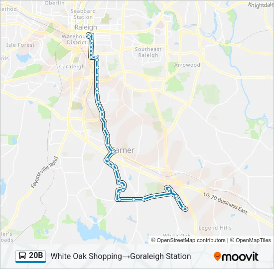 20B Bus Line Map