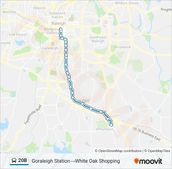 20B Bus Line Map