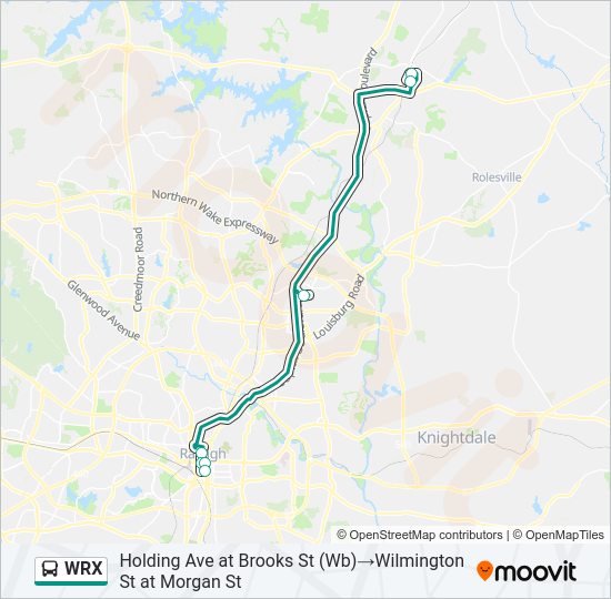 WRX bus Line Map