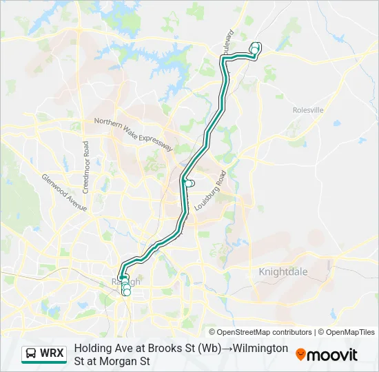 WRX Bus Line Map