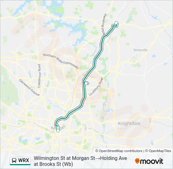 WRX Bus Line Map