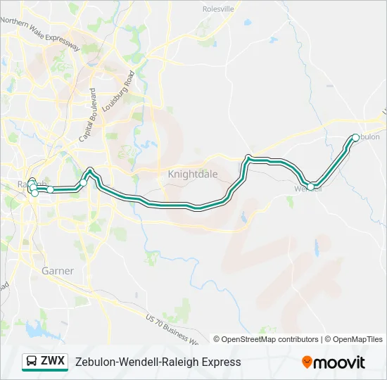 ZWX Bus Line Map