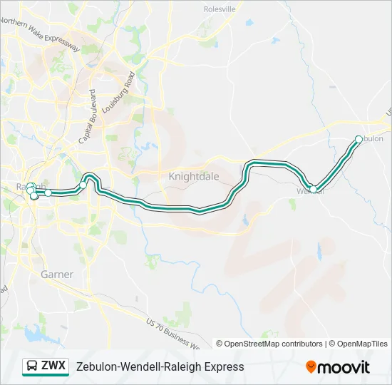 ZWX Bus Line Map
