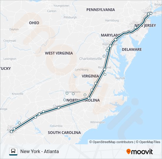 GREYHOUND US0670 Bus Line Map