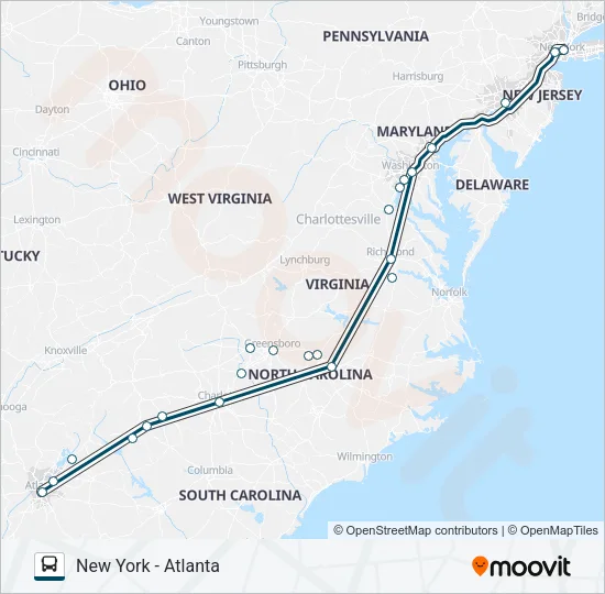 GREYHOUND US0670 Bus Line Map