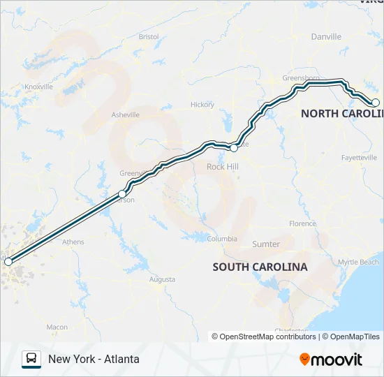 GREYHOUND US0670 Bus Line Map