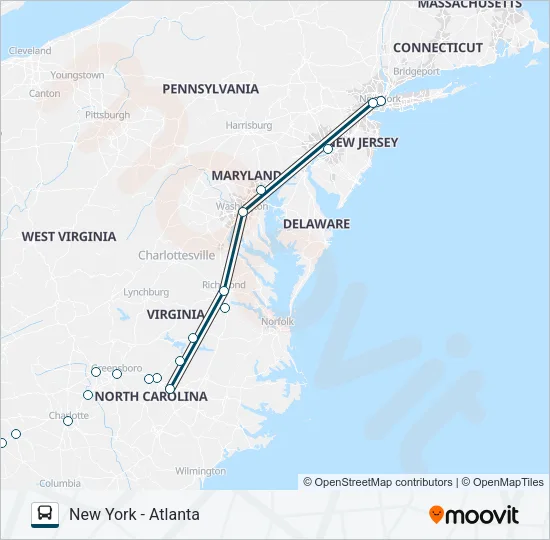 GREYHOUND US0670 Bus Line Map