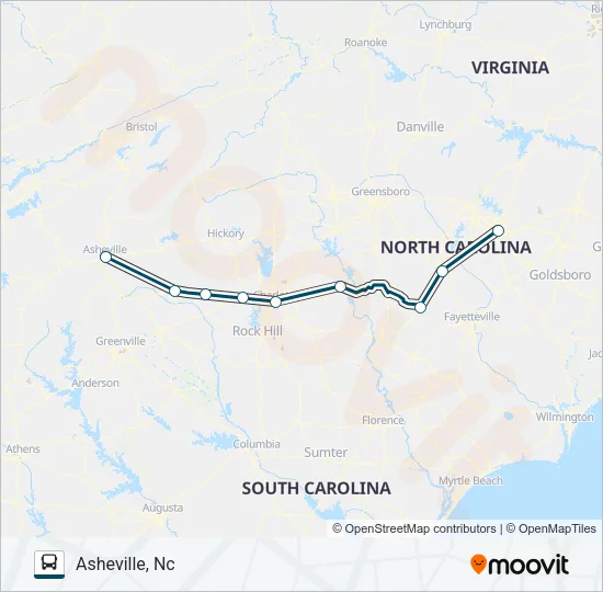 GREYHOUND US0650S Bus Line Map