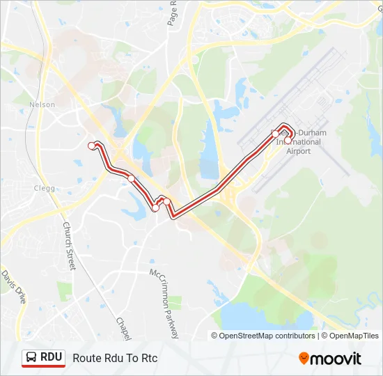 RDU Bus Line Map
