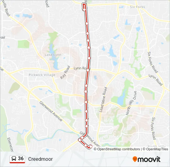 36 Bus Line Map