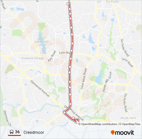 36 Bus Line Map