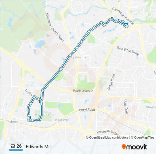 26 Bus Line Map