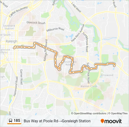 18S Bus Line Map