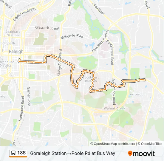 18S Bus Line Map