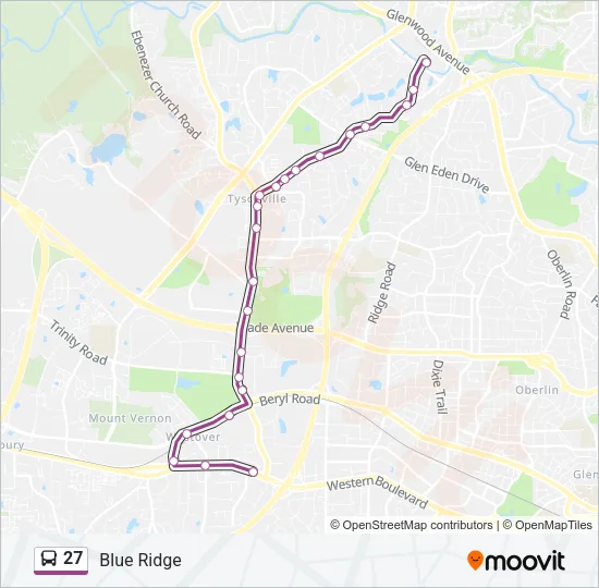 27 Bus Line Map