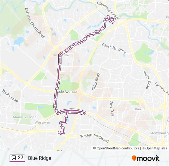 27 Bus Line Map