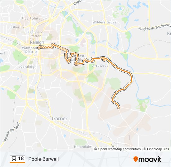 18 Bus Line Map