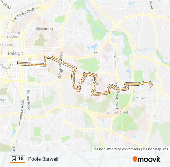 18 Bus Line Map