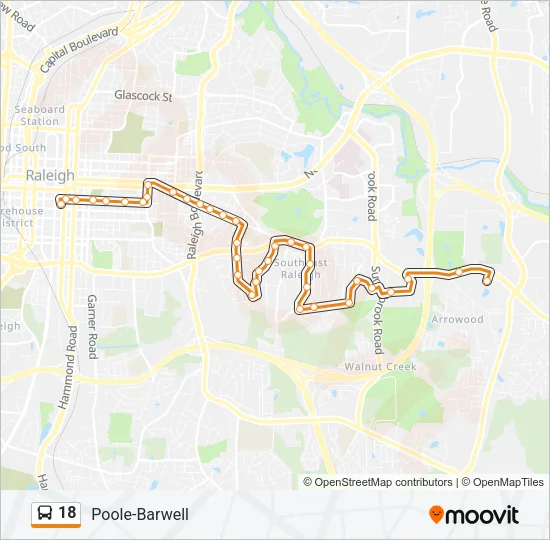 18 Bus Line Map