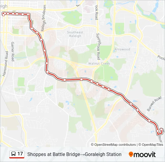 17 Bus Line Map