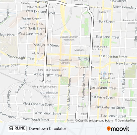 RLINE Bus Line Map