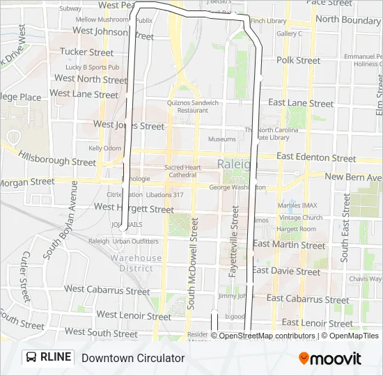 RLINE Bus Line Map