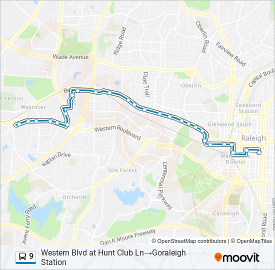 9 bus Line Map