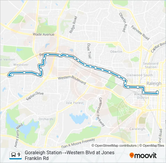 9 Bus Line Map