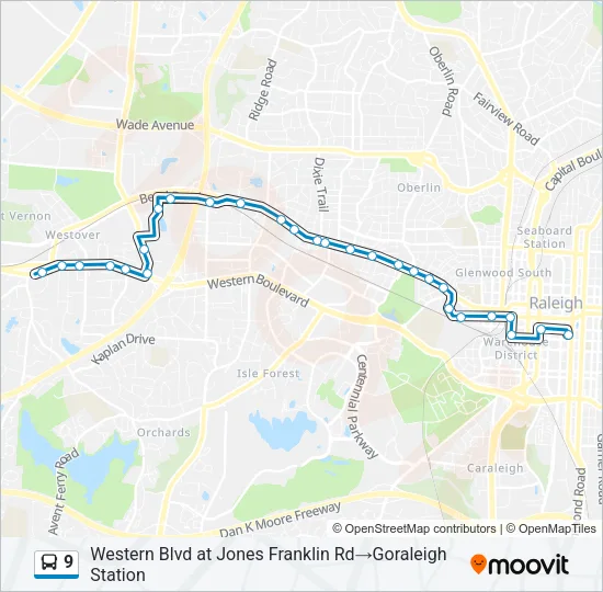 9 Bus Line Map