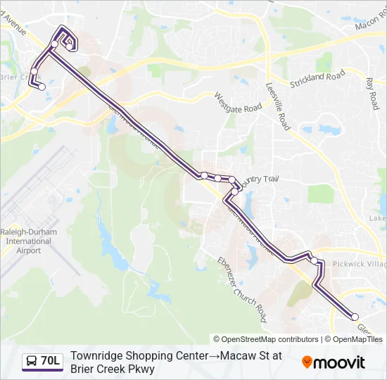 70L Bus Line Map