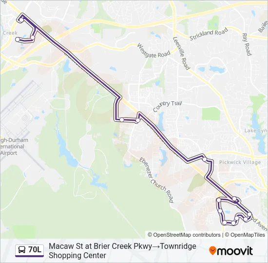 70L Bus Line Map