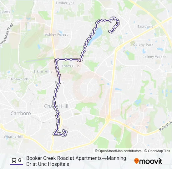 G Bus Line Map