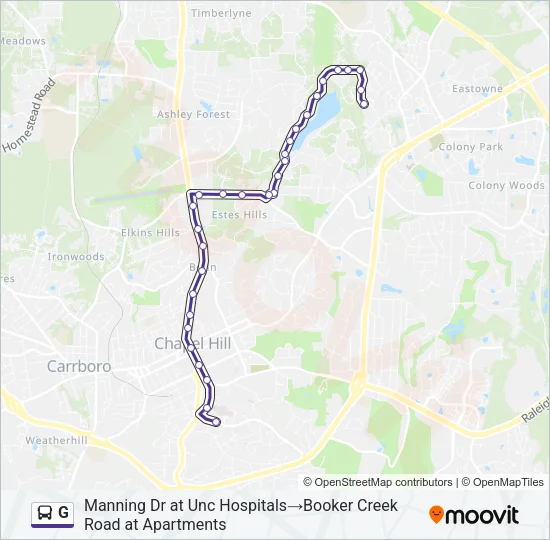 G Bus Line Map