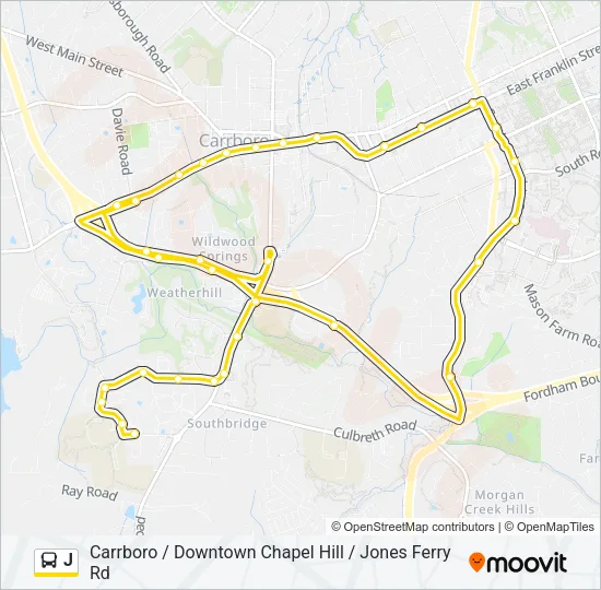 J Bus Line Map