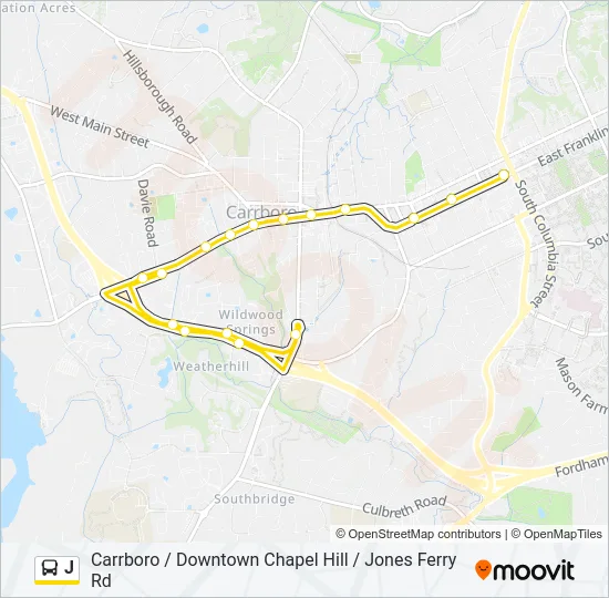 J Bus Line Map