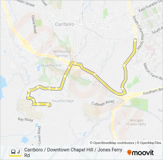 J Bus Line Map