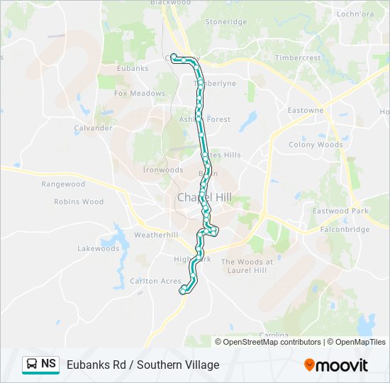 NS bus Line Map