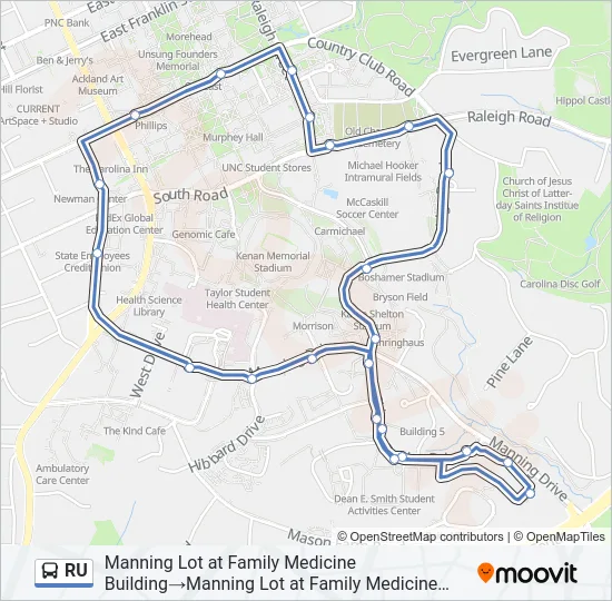 RU Bus Line Map