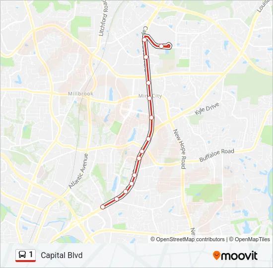 1 Bus Line Map