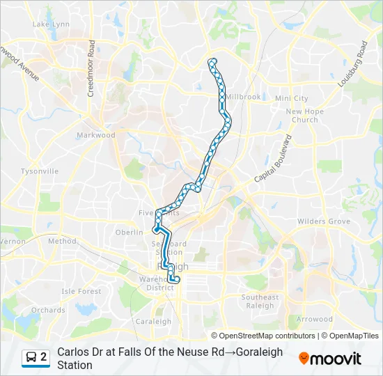 2 Bus Line Map