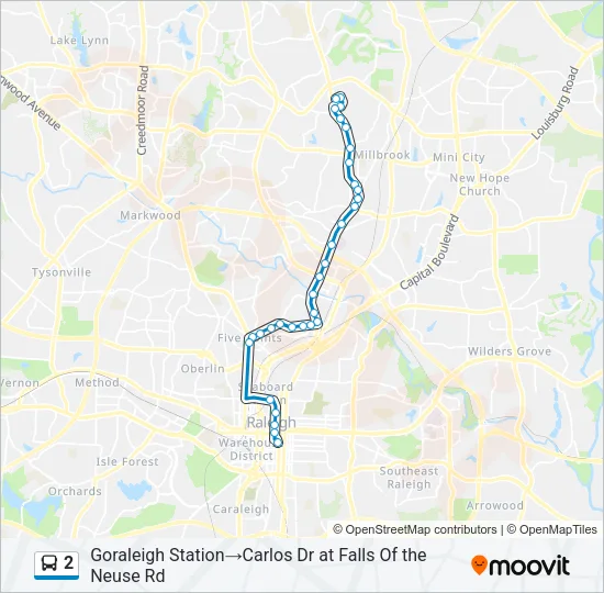 2 Bus Line Map