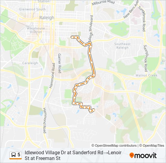 5 bus Line Map