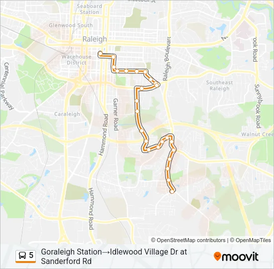 5 Bus Line Map