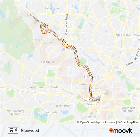 6 Bus Line Map